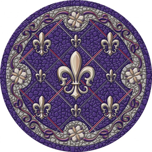 Fleur de Lis Mosaic 59"